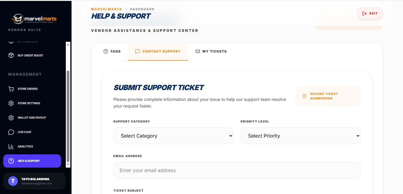 Vendor Support
